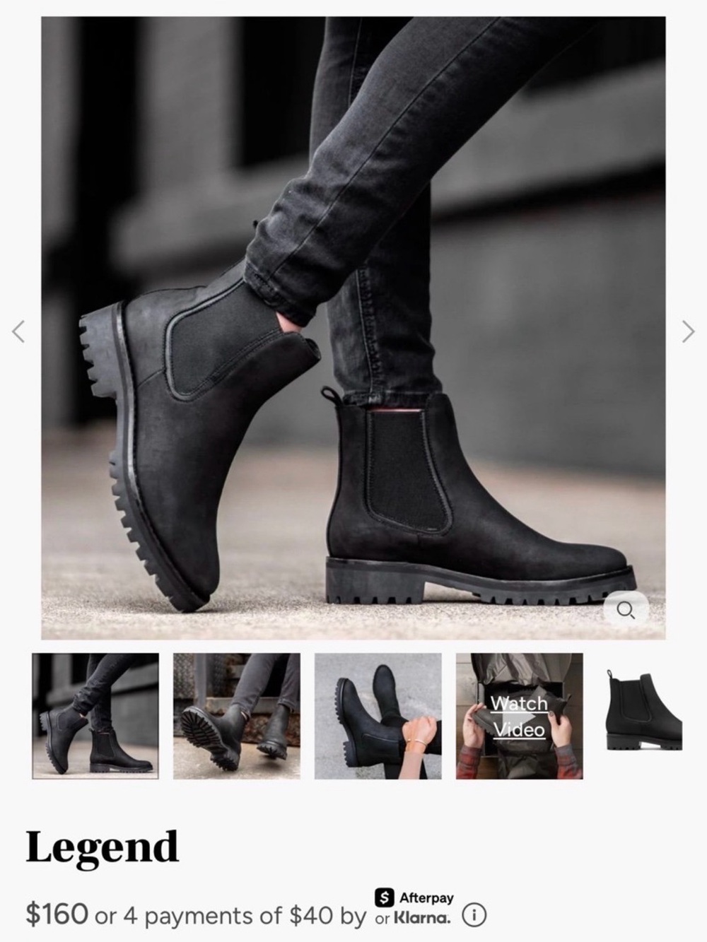 Thursday Boot Company Black Chelsea Combat Boots - Lug Sole